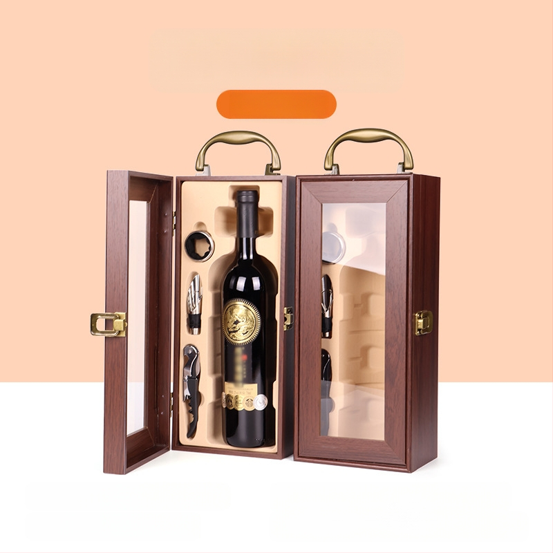 Κατασκευαστής κουτιών συσκευασίας υψηλής ποιότητας, κουτιών δώρου κρασιού με παράθυρο, κουτιών κρασιού σε απόθεμα, χονδρικής πώλησης κουτιών δώρου υψηλής ποιότητας, κατάλληλα για Penfolds κρασιού