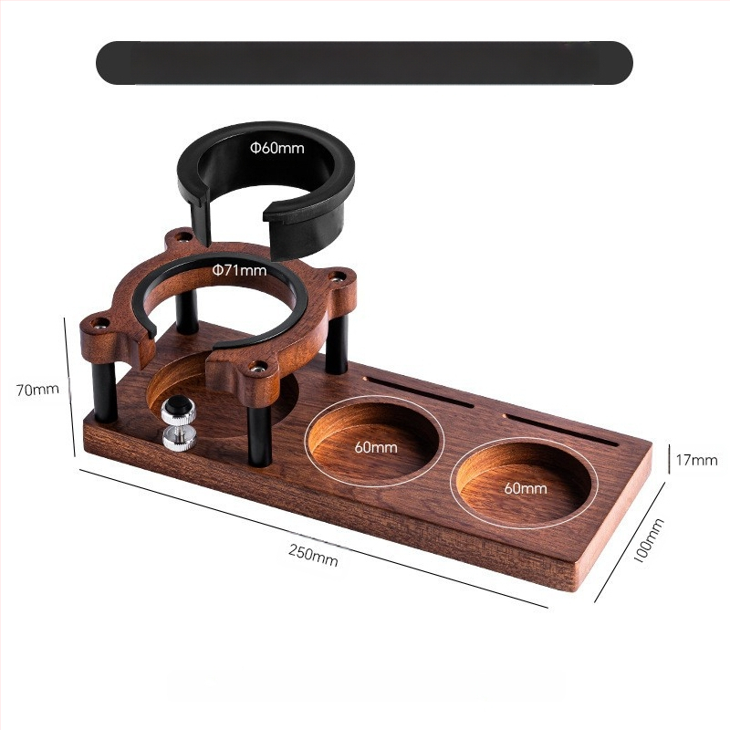 Kohvipulbri hoidik täispuidust täidise hoidik 51-58mm universaalne pulbripadi espressomasina toetav seade pulbri hoidik