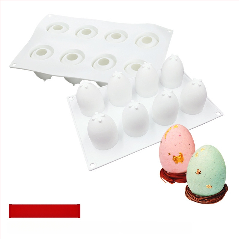 Силиконова форма за великденско яйце Amazon Explosions, форма за френски кекс с форма на цвете, форма за мус, птиче яйце