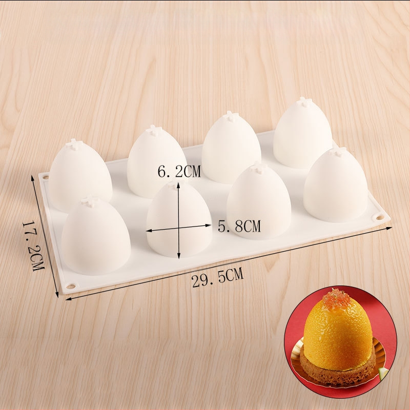 Силиконова форма за великденско яйце Amazon Explosions, форма за френски кекс с форма на цвете, форма за мус, птиче яйце