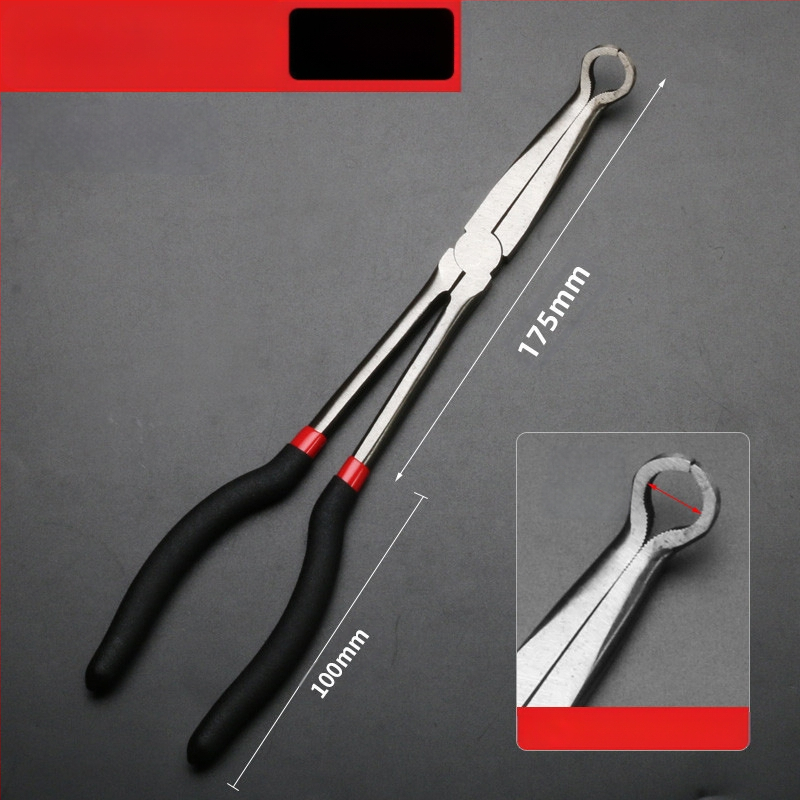 Skersinės prailginimo replės smailiomis nosimis, tinka 11 colių O formos užspaudimo galvutei, uždegimo žvakių išjungimo replėms, alyvos vamzdžių atskyrimo replėms