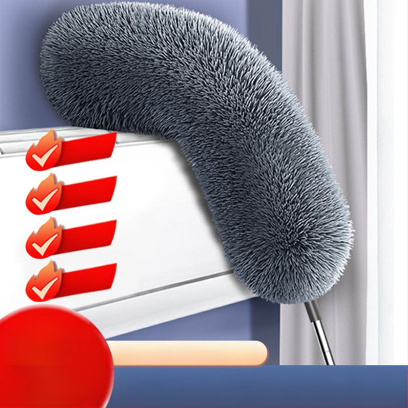 Електростатично почистване на прах с перо, домакински телескопичен прът, почистване на прах, почистване на таван с висока празнина