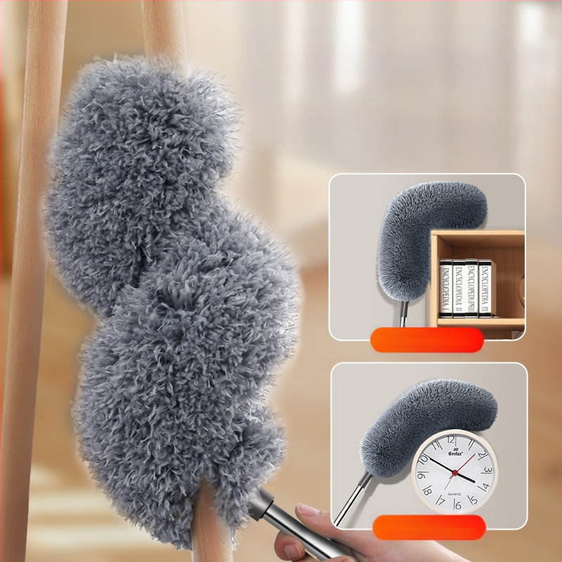 Електростатично почистване на прах с перо, домакински телескопичен прът, почистване на прах, почистване на таван с висока празнина