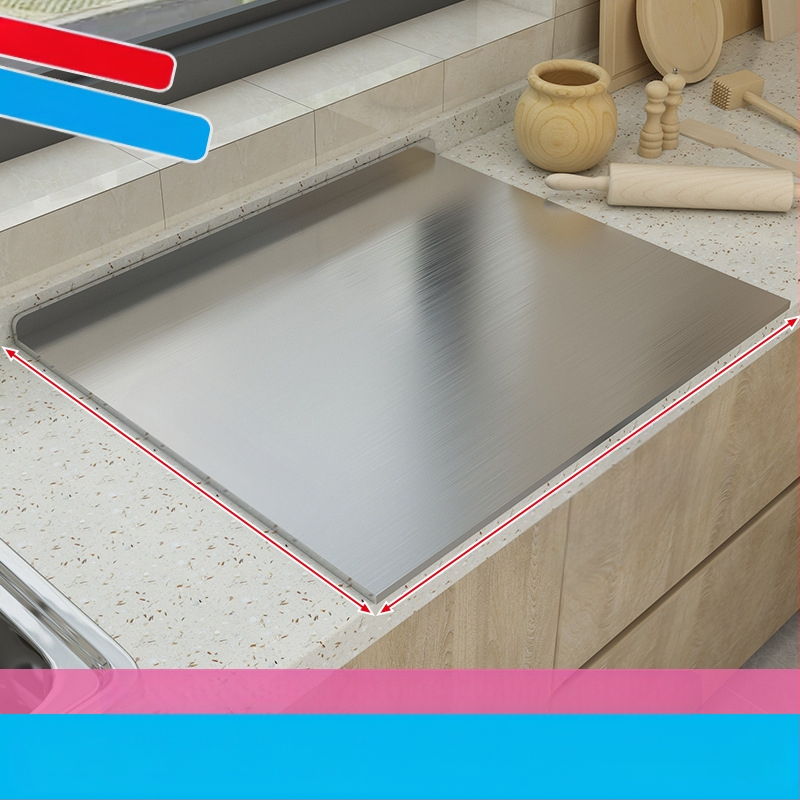 Nerūdijančio plieno sustorinta dvipusė pjaustymo lentelė buitinei pjaustymo lentai makaronų kočiojimui, minkymo plokštė, vaisių pjaustymas, virtuvės reikmenys plaukams