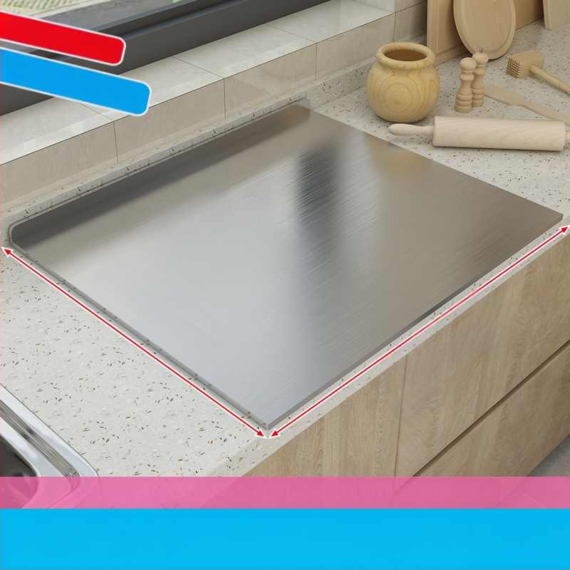 Nerūdijančio plieno sustorinta dvipusė pjaustymo lentelė buitinei pjaustymo lentai makaronų kočiojimui, minkymo plokštė, vaisių pjaustymas, virtuvės reikmenys plaukams