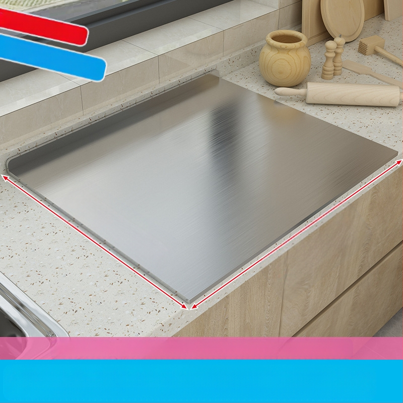 Nerūdijančio plieno sustorinta dvipusė pjaustymo lentelė buitinei pjaustymo lentai makaronų kočiojimui, minkymo plokštė, vaisių pjaustymas, virtuvės reikmenys plaukams