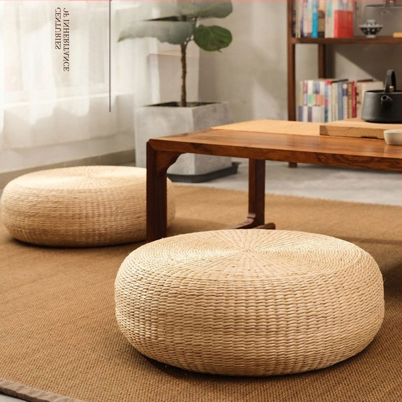 Futoni padi, ümara servaga Jaapani õlgedest pupupadi, padi, laheakna rõdu, kokkuvarisemiseta padi, meditatsioonimatt, meditatsioon