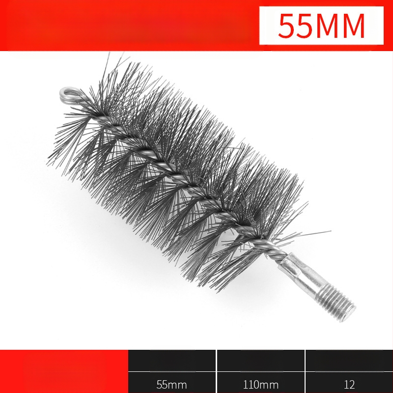 Elektriline toruhari traatharja pea toru sisemiste aukude puhastamine rooste eemaldamine roostevabast terasest tööstuslik puhastushari