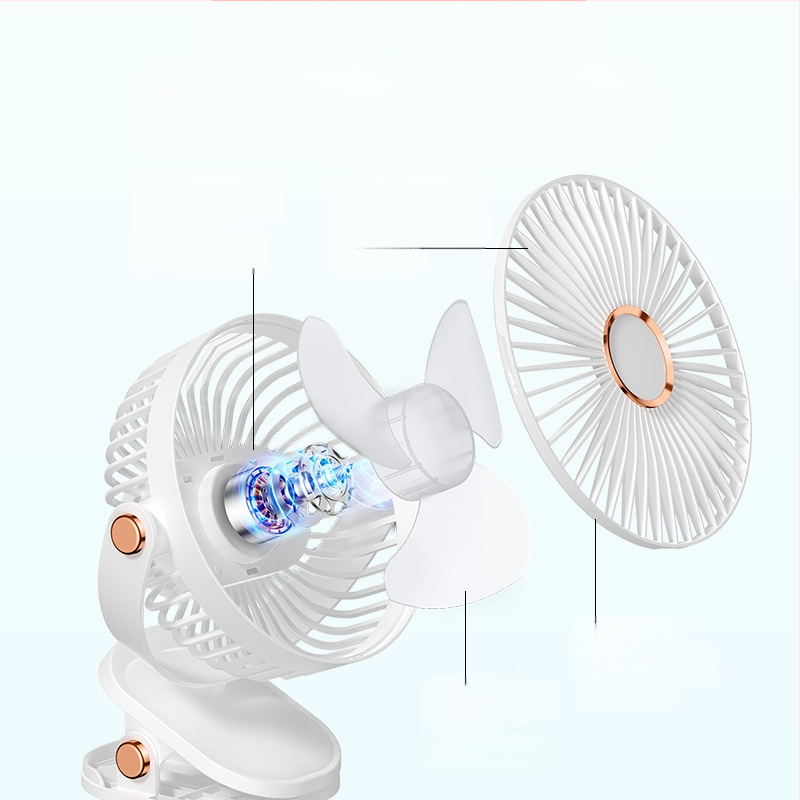 2024 Robbanások USB kis ventilátor töltés irodai asztali diákkollégium ágyfej nagy szél klip mini ventilátor