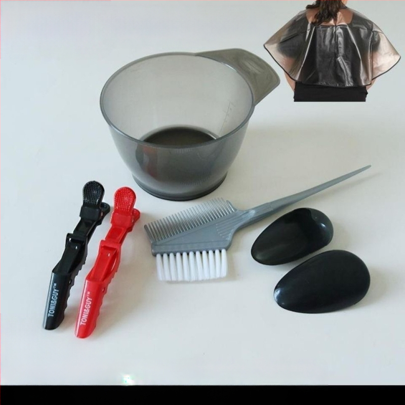 Plaukų dažymo įrankiai, tinkantys buitiniam aliejaus apdorojimui, skara, didelis plaukų dažymo dubuo, šukos, profesionalūs plaukų produktai, minkštas šepetys, ausų kaukė