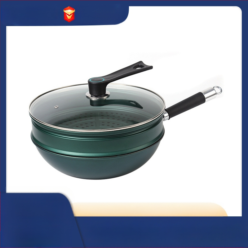 Tehase otsemüük majapidamises kasutatava maifani kiviauruti wok majapidamises kasutatav lame mittenakkuva panniga pliit universaalne libisemiskindla käepidemega hulgimüük