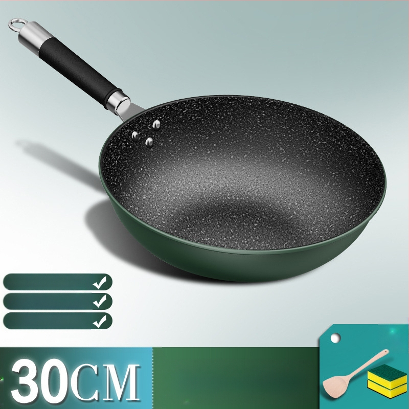 Tehase otsemüük majapidamises kasutatava maifani kiviauruti wok majapidamises kasutatav lame mittenakkuva panniga pliit universaalne libisemiskindla käepidemega hulgimüük