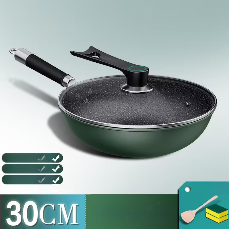 Tehase otsemüük majapidamises kasutatava maifani kiviauruti wok majapidamises kasutatav lame mittenakkuva panniga pliit universaalne libisemiskindla käepidemega hulgimüük