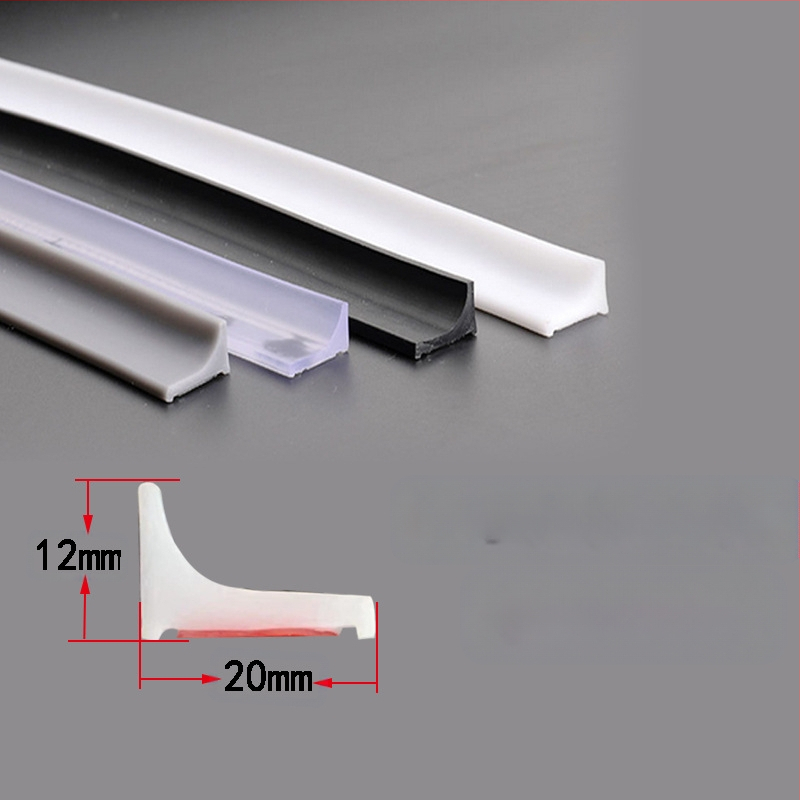 Silikoonist vettpidav riba valamu tööpindadele, isekleepuv L-kujuline köögivahe veetõke, vannitoa vettpidav riba, isekleepuv