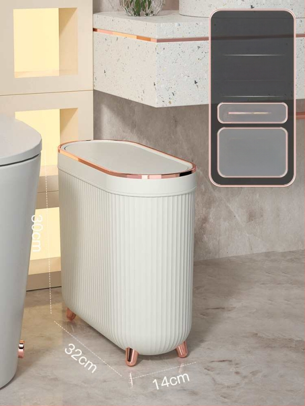 Tualetes atkritumu tvertne ar vāku tualetes sadzīves gaisma luksusa šaura maza noslēgta caurule dzīvojamā istaba guļamistaba vannas istaba atkritumu grozs