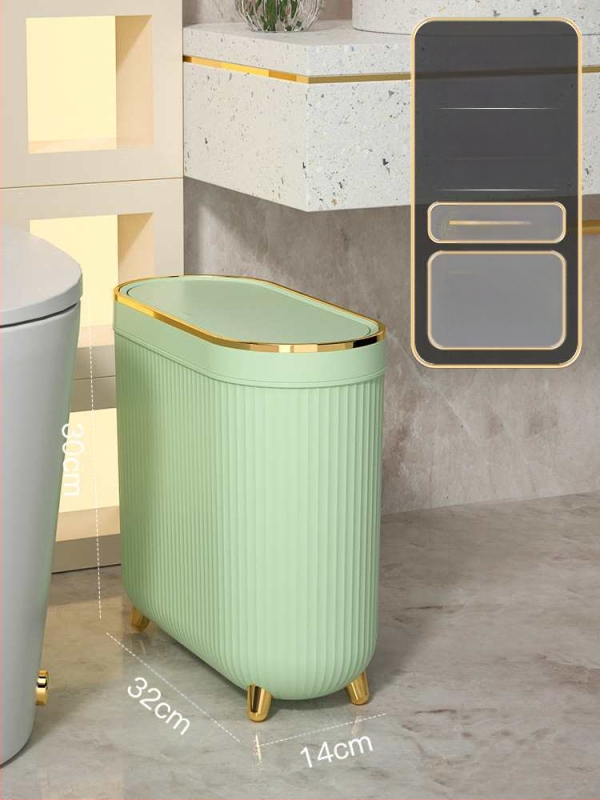 Tualetes atkritumu tvertne ar vāku tualetes sadzīves gaisma luksusa šaura maza noslēgta caurule dzīvojamā istaba guļamistaba vannas istaba atkritumu grozs