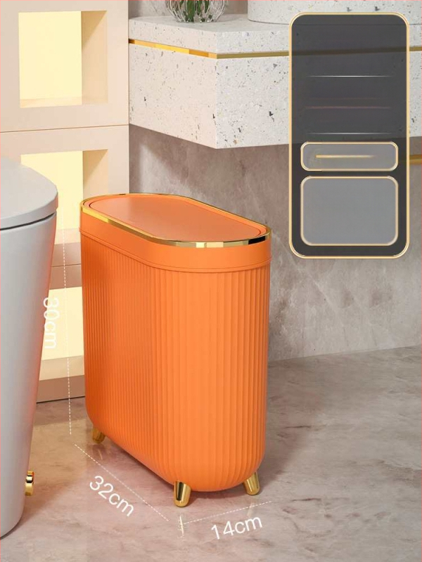 Tualetes atkritumu tvertne ar vāku tualetes sadzīves gaisma luksusa šaura maza noslēgta caurule dzīvojamā istaba guļamistaba vannas istaba atkritumu grozs