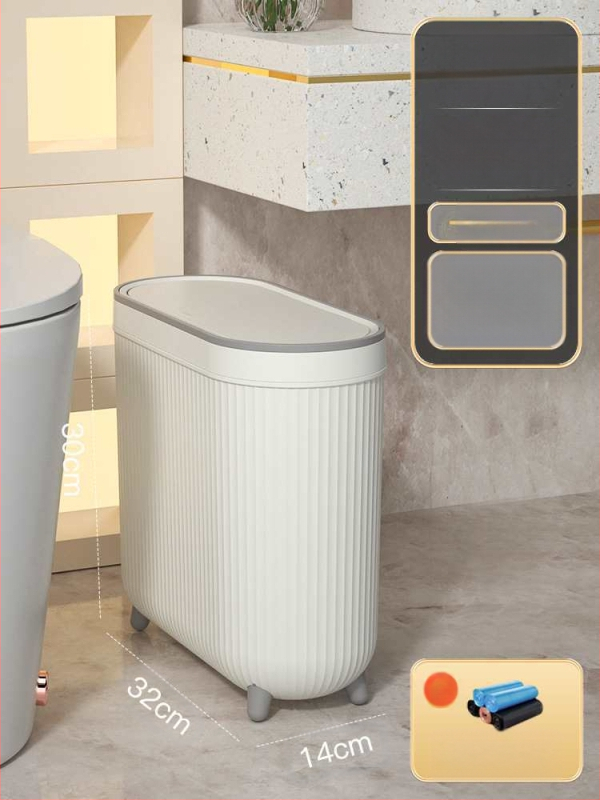 Tualetes atkritumu tvertne ar vāku tualetes sadzīves gaisma luksusa šaura maza noslēgta caurule dzīvojamā istaba guļamistaba vannas istaba atkritumu grozs