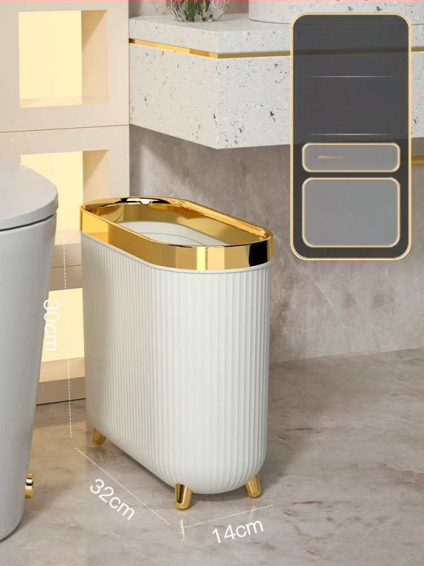 Tualetes atkritumu tvertne ar vāku tualetes sadzīves gaisma luksusa šaura maza noslēgta caurule dzīvojamā istaba guļamistaba vannas istaba atkritumu grozs