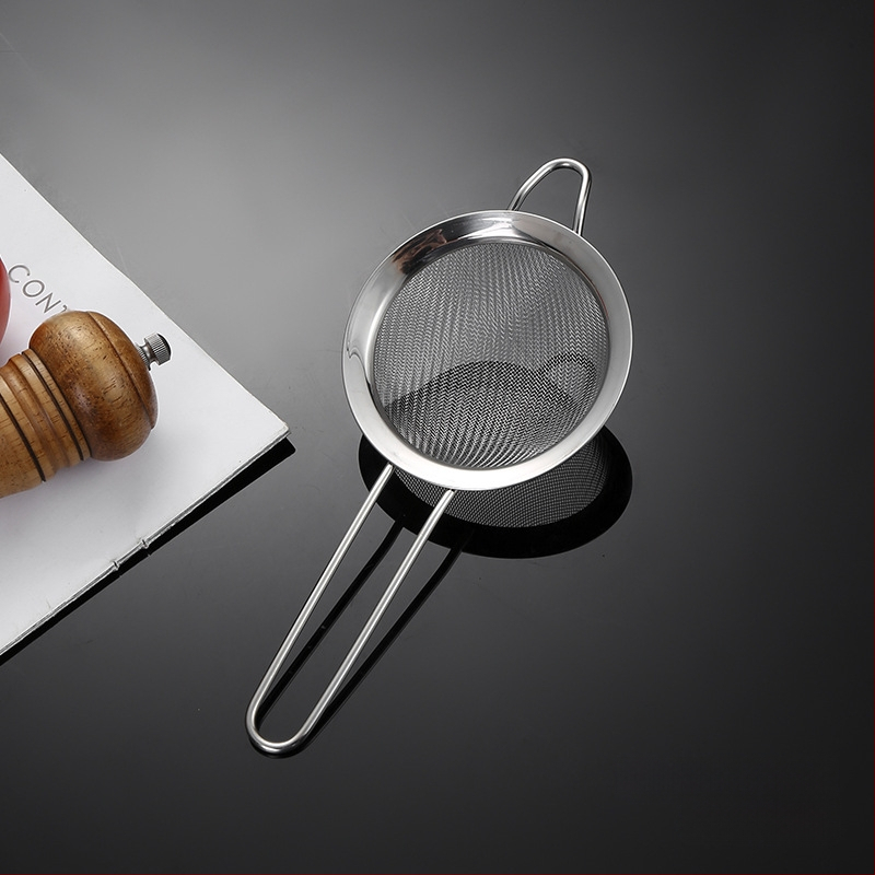 304 nerūdijančio plieno sietelis, vienos ausies, dviejų linijų, didelis kiaurasamtis, miltų tinklelis, sojų pieno sietelis, virtuvės aliejaus likučių tinklelis, aliejaus grotelės