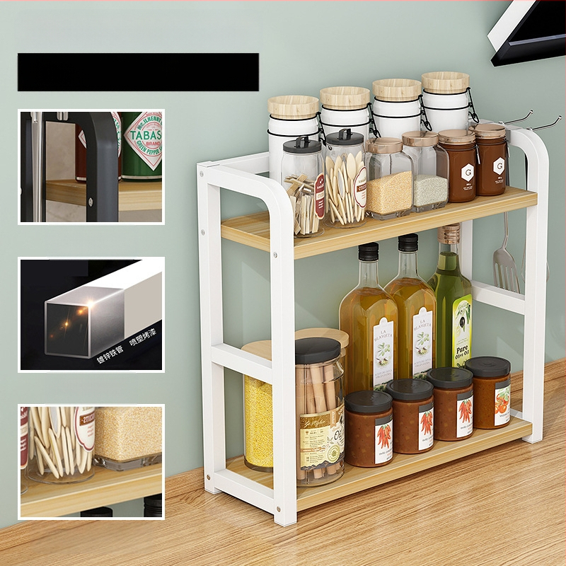 Köögimaitseainete hoiuriiul Multifunktsionaalne majapidamislaua hoiuriiul Maitseaineõli Soolakaste Äädikapliit Uus stiil