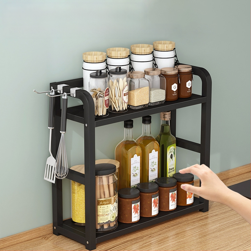 Köögimaitseainete hoiuriiul Multifunktsionaalne majapidamislaua hoiuriiul Maitseaineõli Soolakaste Äädikapliit Uus stiil