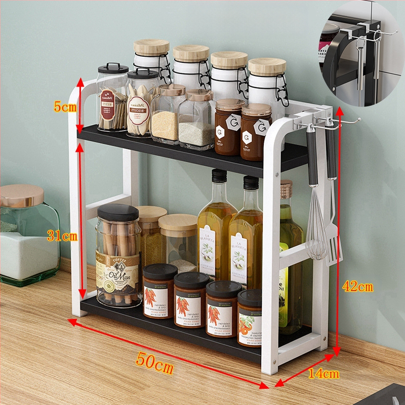 Köögimaitseainete hoiuriiul Multifunktsionaalne majapidamislaua hoiuriiul Maitseaineõli Soolakaste Äädikapliit Uus stiil