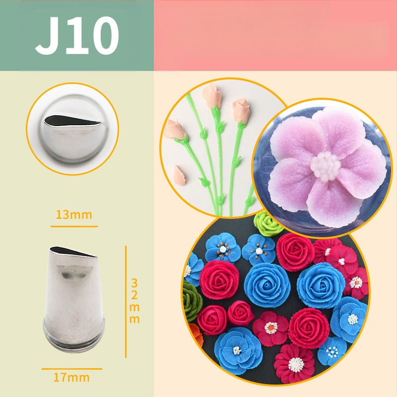 Sirge roosiga kinnitatud suu, 4-osaline kroonlehe suu, roostevabast terasest kreemikaunistustega küpsetamisvahend, eriti suur lame suu