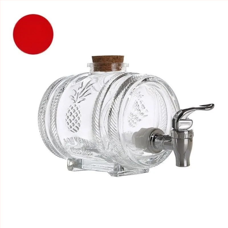 Naujas sandarus 2 kg burbulinis buitinis vyno butelis su čiaupo pagrindu vyno butelis vyno butelis medicininis vyno indelis su nuolaida