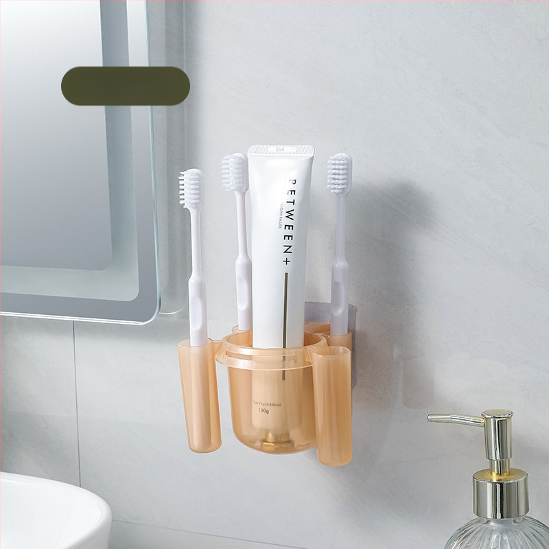 Pramušamas aukščiausios klasės tualeto dantų pastos, dantų šepetėlių laikymo stovas vonios kambario plovimo stalui, organizuojančiam artefaktų kostiumą, dantų pastos stovas