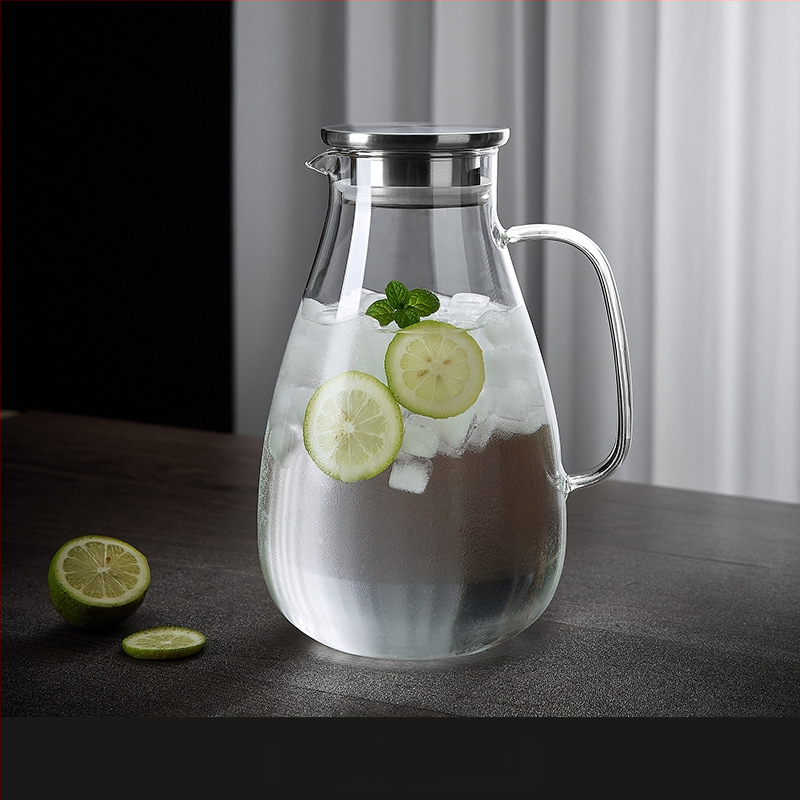 Gamyklinis tiekimas su dideliu borosilikato trikampiu puodu, permatomu, sutirštintu vėsaus vandens virduliu, paprastu buitiniu didelės talpos gėrimų trikampiu puodu.