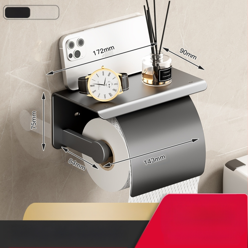 Tualetinio popieriaus dėžutė, prie sienos tvirtinama tualetinio popieriaus lentynėlė, vonios kambario tualetinio popieriaus laikiklis be perforatoriaus, ritininis popierius, tualetinio popieriaus laikymo lentynėlė