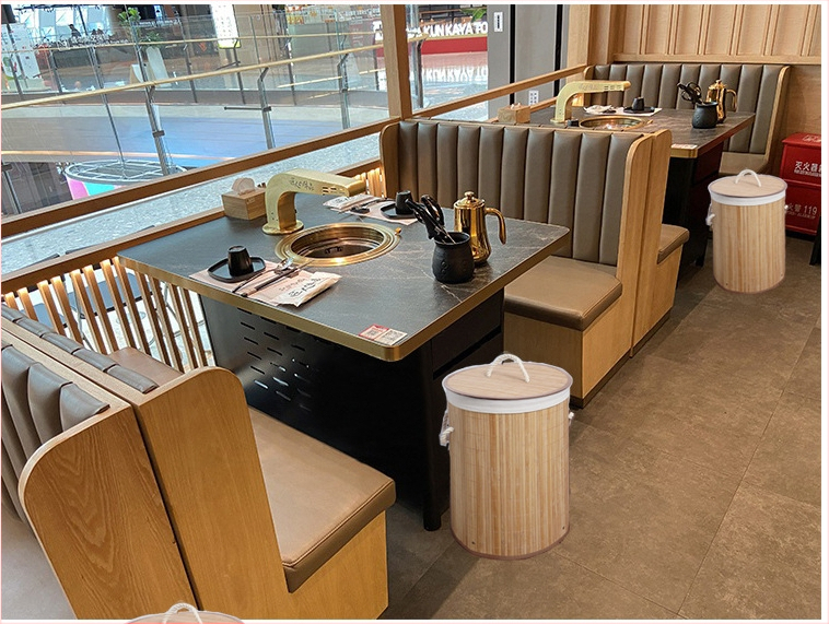 Кошница за съхранение на производителя, плетена кошница за пране от бамбук, кошница за дрехи за ресторант Hot Pot, кофа за кърпи за хотел, място за съхранение на кърпи за баня, място за съхранение на мръсни дрехи