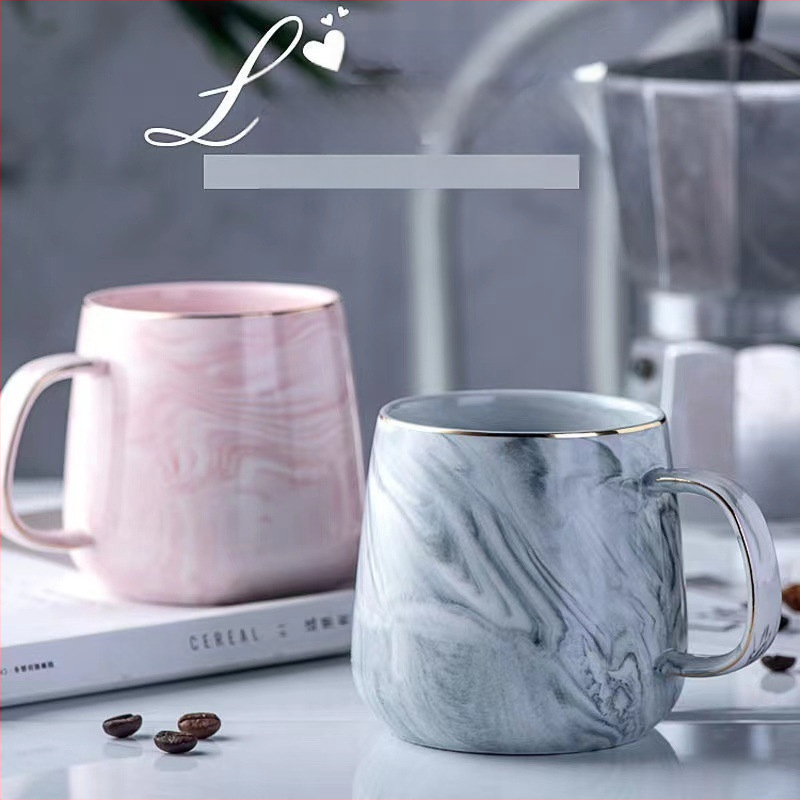 Põhjamaade lihtne marmormuster, loominguline, 520 paarile mõeldud hommikusöögitass, kohvitass, paarile mõeldud veetassipaar