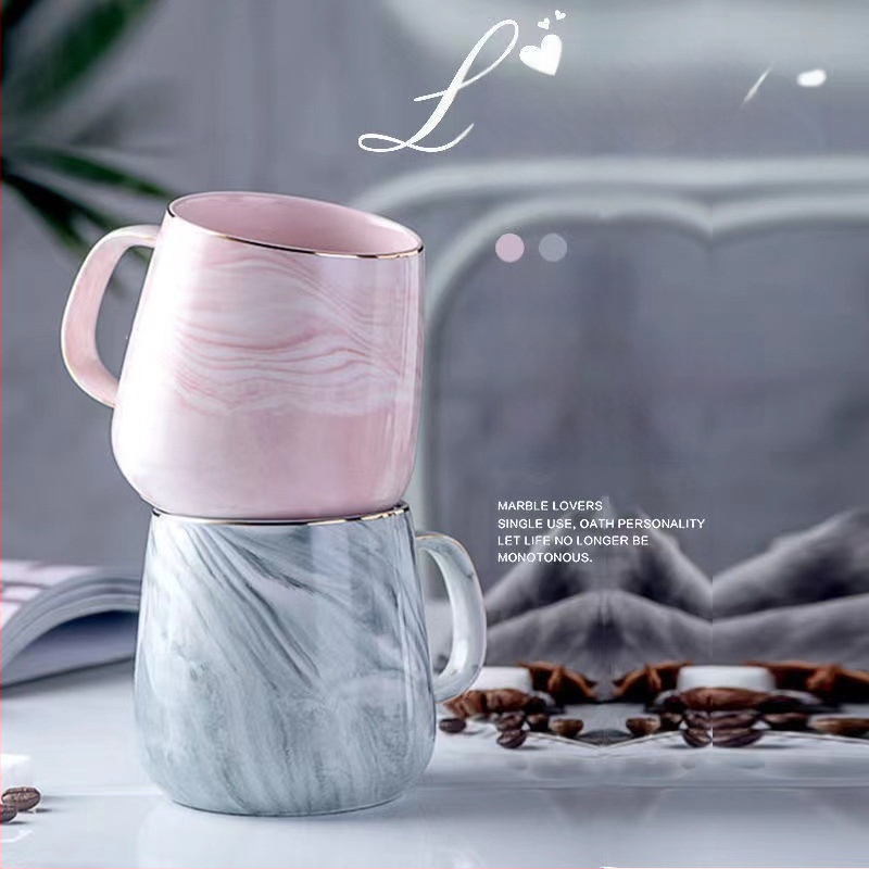 Põhjamaade lihtne marmormuster, loominguline, 520 paarile mõeldud hommikusöögitass, kohvitass, paarile mõeldud veetassipaar