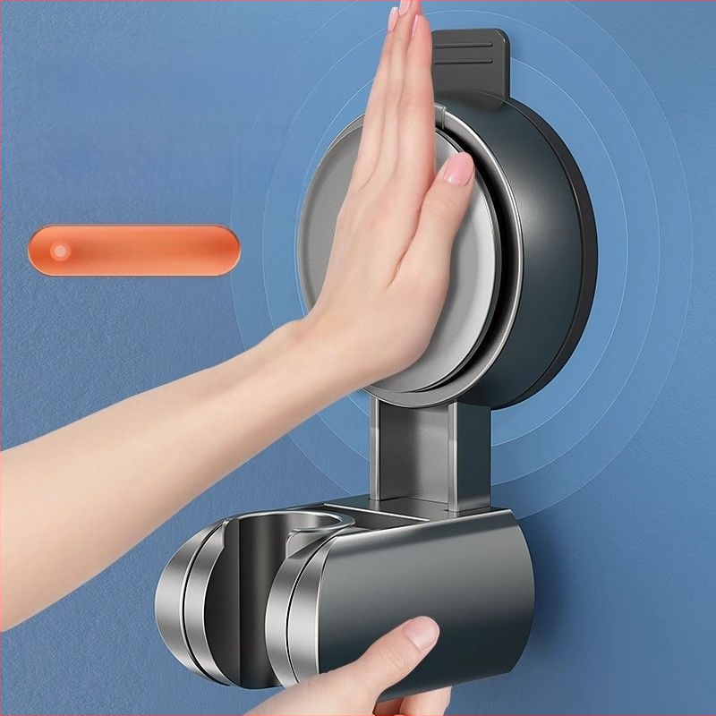 Siurbimo puodelio dušo laikiklis, fiksuotas artefaktas, nuimamas, reguliuojamas vonios kambario dušo stovas, purkštuvų priedai, be perforatorių