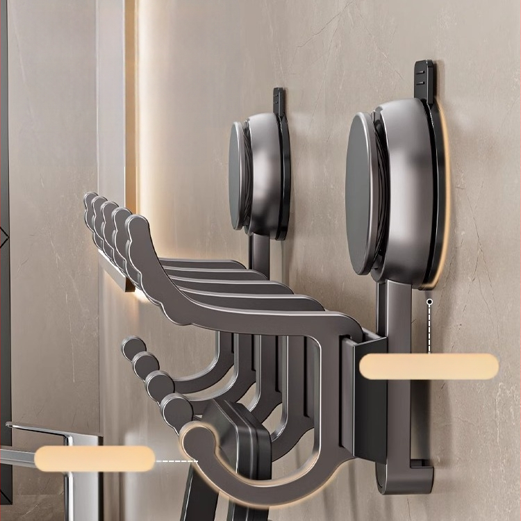 Siurbimo puodelio formos drabužių kabliukas Eilinis kabliukas Tualetinio rankšluosčio pakabinimas Nepraduriamas rankšluosčių stovas Galiniai durų kabliukai Vonios kambario daiktų laikymo kabliukai Įėjimas