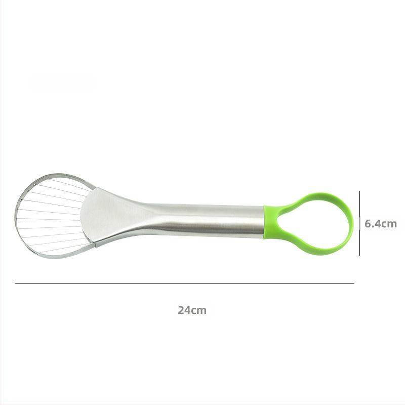 Nerūdijančio plieno avokado peilis, pjaustantis vaisius, nerūdijančio plieno vaisių skirstytuvas, geltonas persikas iki šerdies drakono vaisių pjaustyklė