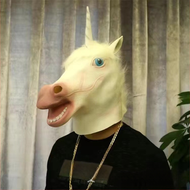 Εργοστάσιο Halloween cosplay Αστείο κεφάλι ζώων Αστεία μάσκα Γλυπτική άμμου Κούνημα Αστεία στηρίγματα Cross Border