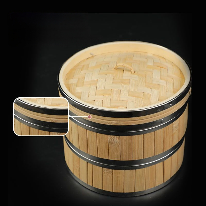 Uus roostevabast terasest servaga auruti süvendatud bambusest auruti terasest rõngaga tugevdatud auruti hotelli kommerts-auruti tehase otsemüük