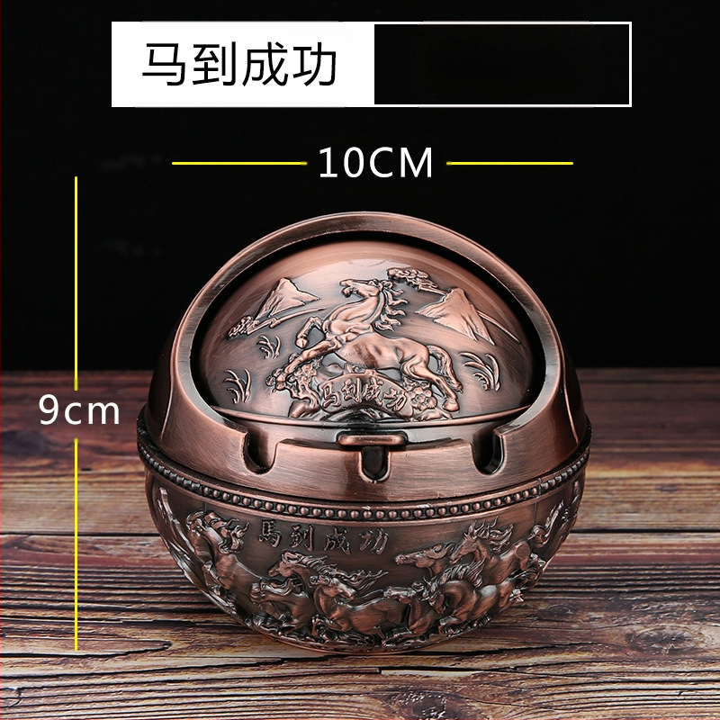 „Ma to Chenggong“ peleninė, namų svetainė, kūrybinga, suasmeninta tendencija, su dangteliu, apsaugančia nuo lakiųjų pelenų, dūmų skonio peleninės papuošimais