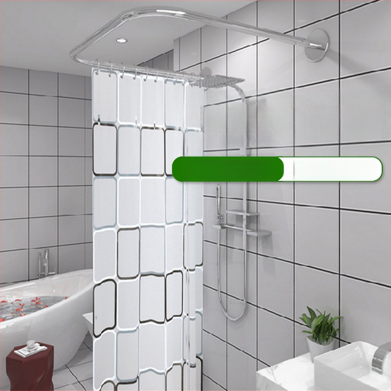 Tehase otsevõrk punane roostevabast terasest teleskoopvarras riidevarras dušikardina varras U-kujuline varras vannitoa duširuumi dušivarda riiul