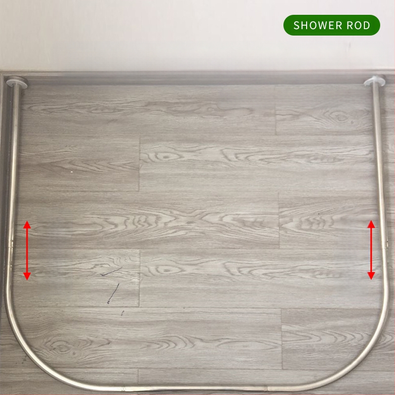 Tehase otsevõrk punane roostevabast terasest teleskoopvarras riidevarras dušikardina varras U-kujuline varras vannitoa duširuumi dušivarda riiul