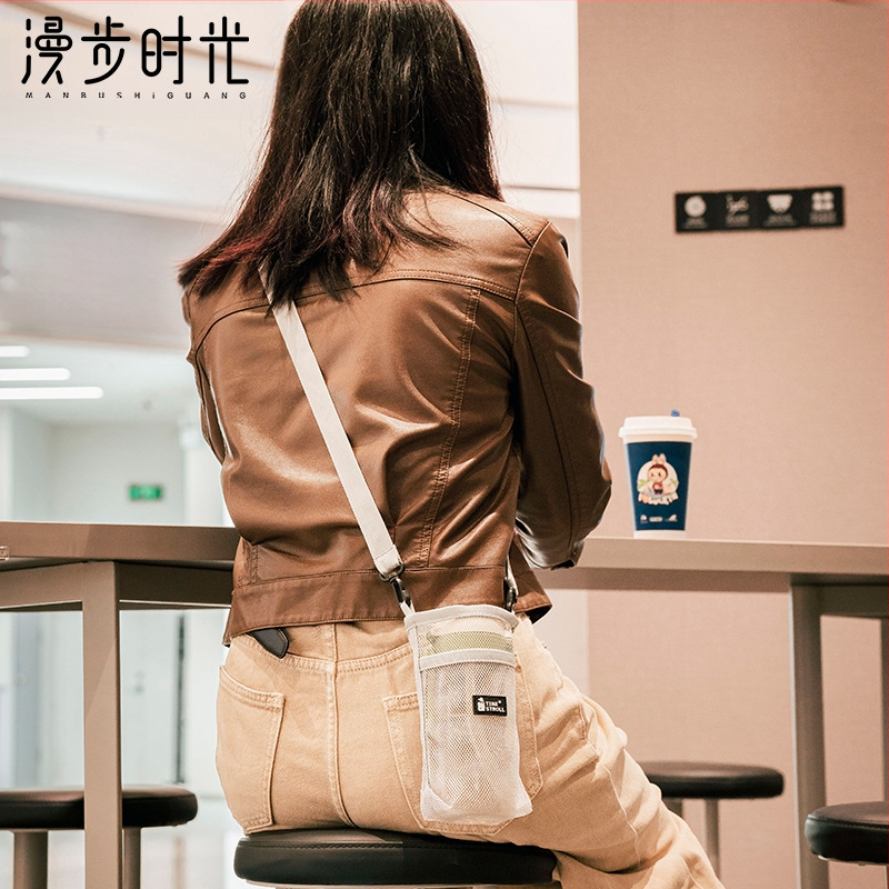 Vandens puodelio dirželio termoso puodelių rinkinys vaikams, lauko nešiojamas puodelių krepšys rankoje, gėrimų butelių tinklelio krepšys, atsparus kritimams