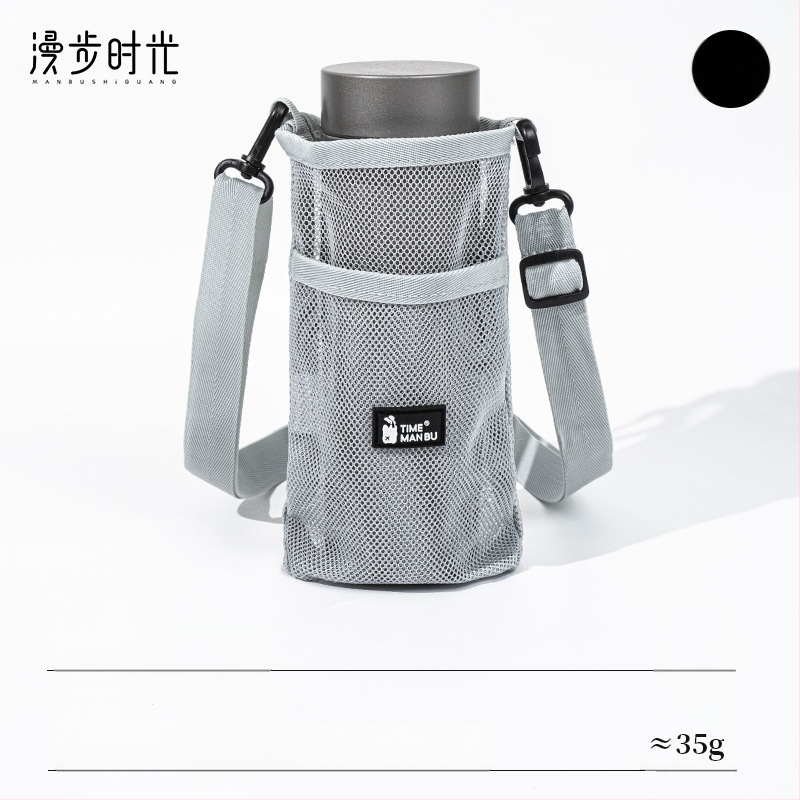 Vandens puodelio dirželio termoso puodelių rinkinys vaikams, lauko nešiojamas puodelių krepšys rankoje, gėrimų butelių tinklelio krepšys, atsparus kritimams