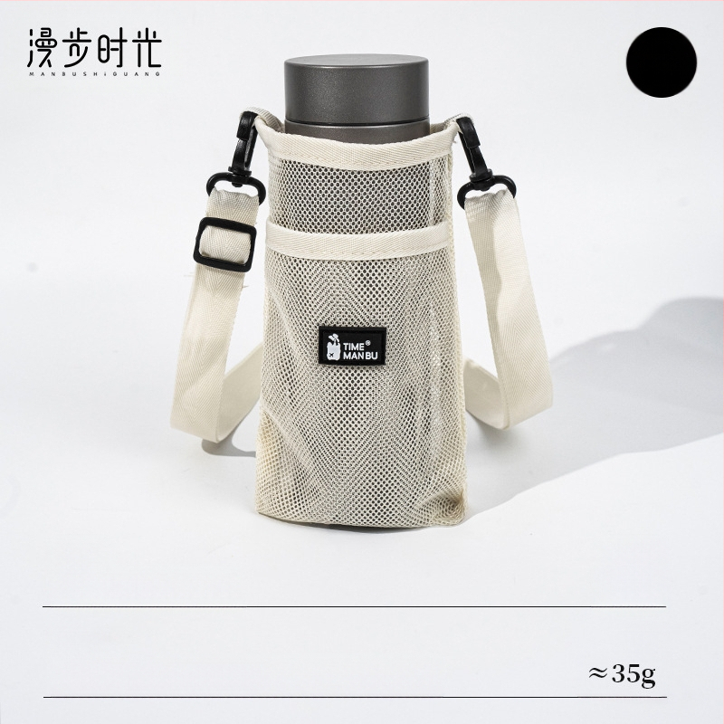 Vandens puodelio dirželio termoso puodelių rinkinys vaikams, lauko nešiojamas puodelių krepšys rankoje, gėrimų butelių tinklelio krepšys, atsparus kritimams