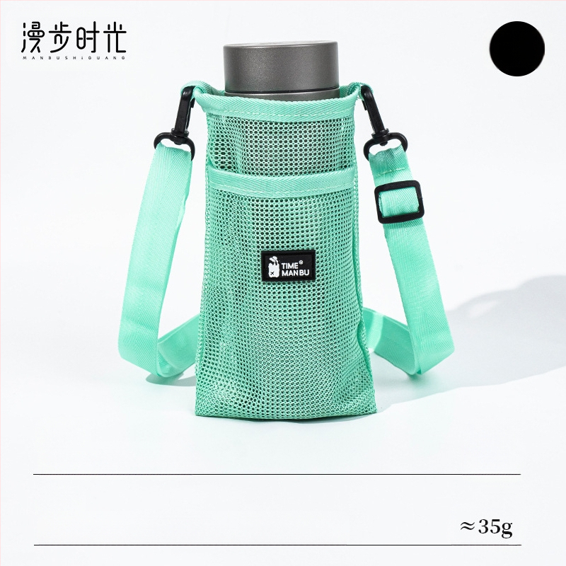 Vandens puodelio dirželio termoso puodelių rinkinys vaikams, lauko nešiojamas puodelių krepšys rankoje, gėrimų butelių tinklelio krepšys, atsparus kritimams