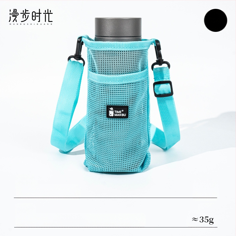 Vandens puodelio dirželio termoso puodelių rinkinys vaikams, lauko nešiojamas puodelių krepšys rankoje, gėrimų butelių tinklelio krepšys, atsparus kritimams