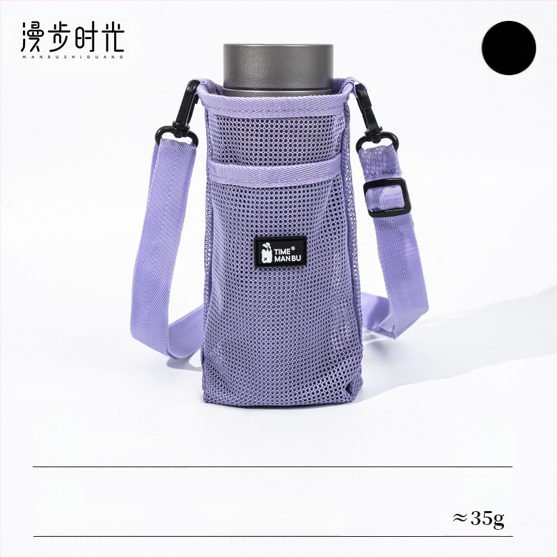 Vandens puodelio dirželio termoso puodelių rinkinys vaikams, lauko nešiojamas puodelių krepšys rankoje, gėrimų butelių tinklelio krepšys, atsparus kritimams