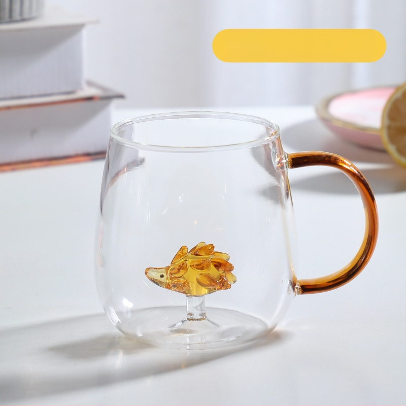 Loomaklaasist värviline käepide, koomiksiga kolmemõõtmeline loomaklaasist kõrge borosilikaadiga hulgimüük, uus kõrge värviväärtusega klaas käepidemega